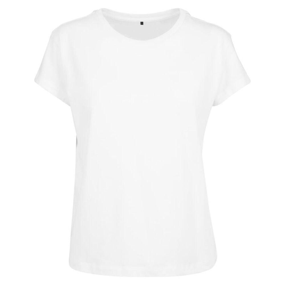 Build Your Brand Womens/Ladies Box T-Shirt / White